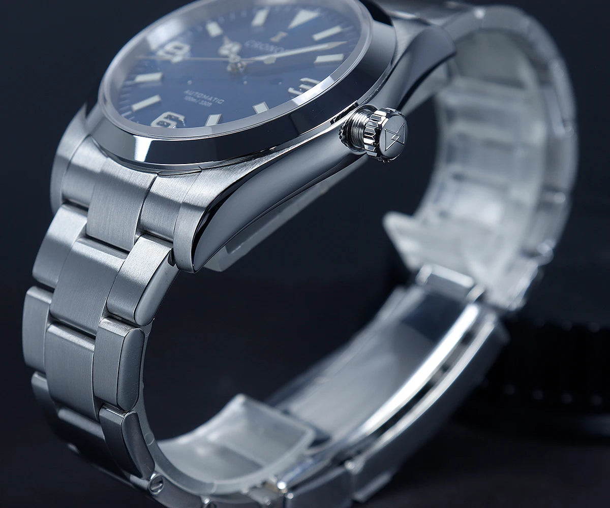 Cronos EX Diver Mechanical Men Watch 39mm Automatic PT5000 Sapphire Glass Bushed Bracelet Glide Clasp 10ATM L6031