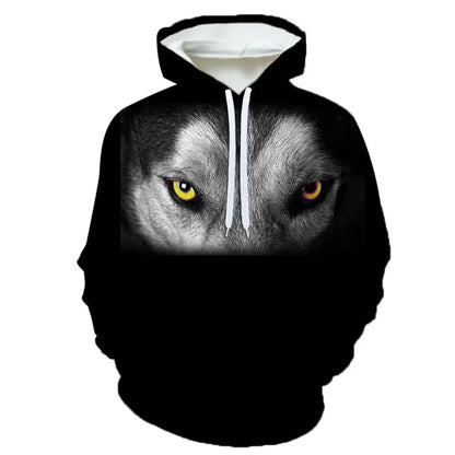 Animal Wolf graphic Men's Fashion 3D Print Outdoor Hoodie Streetwear Hoodies Hooded Front Pocket Designer Hoodie Sweatshirt