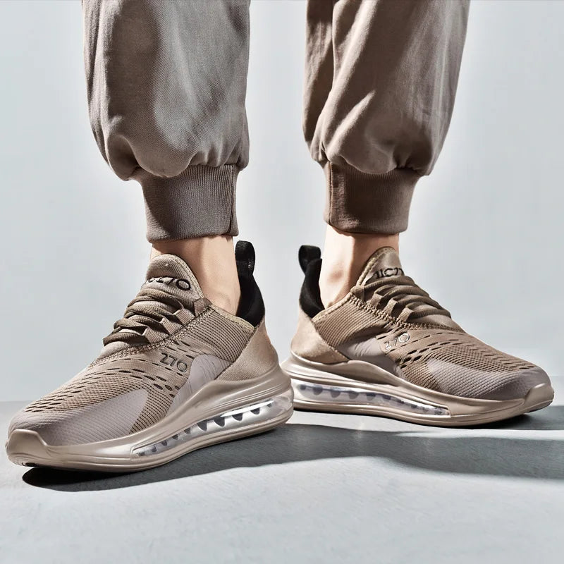 Baskets décontractées à coussin d'air pour hommes, chaussures de sport respirantes en maille absorbant les chocs, antidérapantes, résistantes à l'usure, chaussures de sport d'été