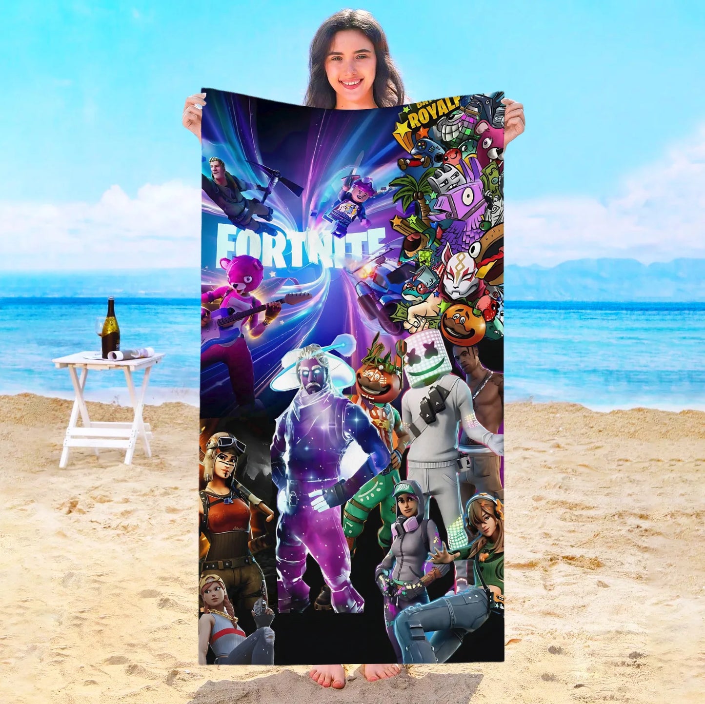 Game F-Fortnites Strandtuch Hotelhandtücher Badezimmer Sauna Spa Playa Reise Schwimmbad Für Zuhause Babybad Mikrofaser Fitnessstudio Dusche