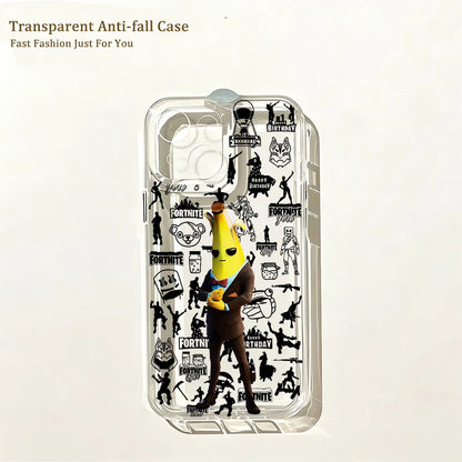 Hot Game Fortnite Phone Case for iPhone 17e 17 16 16e 15 14 13 12 11 Mini Pro Max X XR XS Max 7 8 Air Plus Clear Back Cover