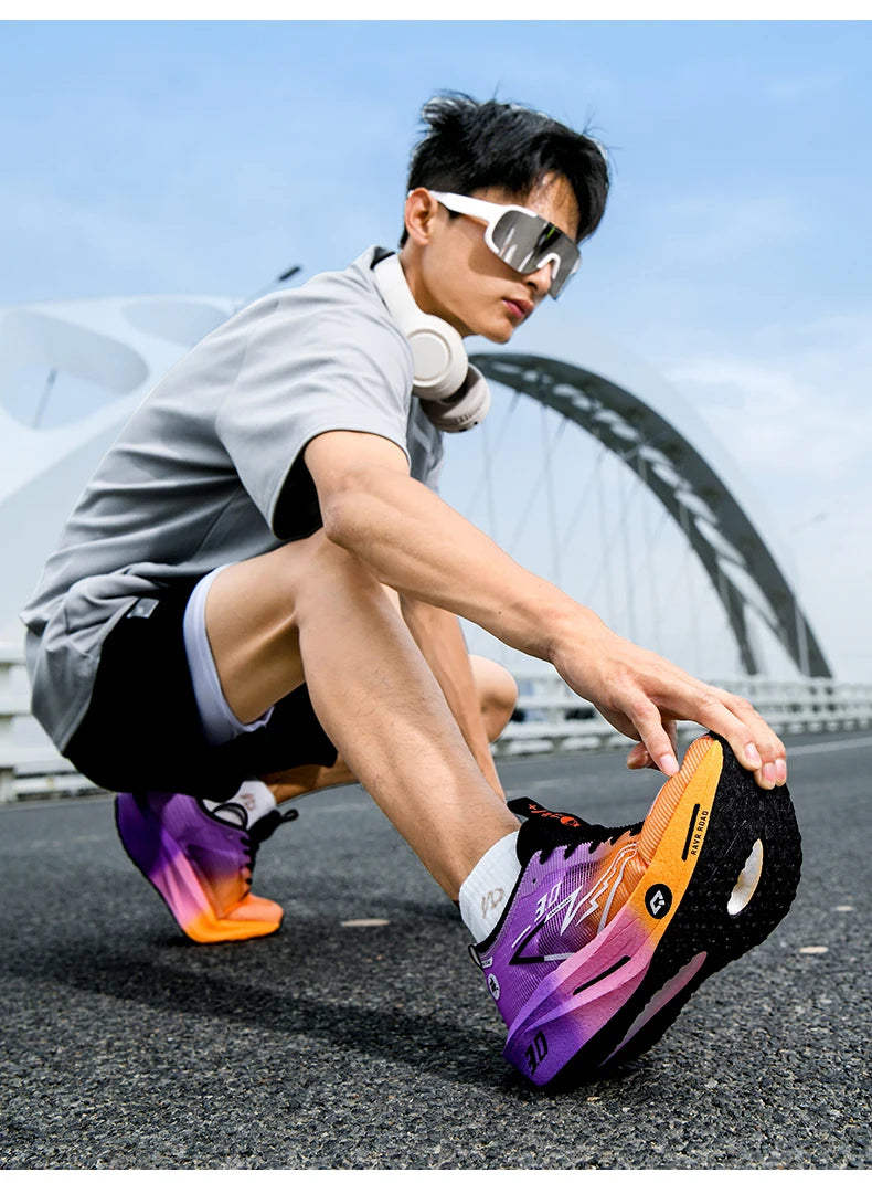 Running Shoes with Specialty Carbon Plate, Marathon Men’s Sports, Breathable, Lightweight, Comfortable Women’s Athletic Non-Slip Sneakers