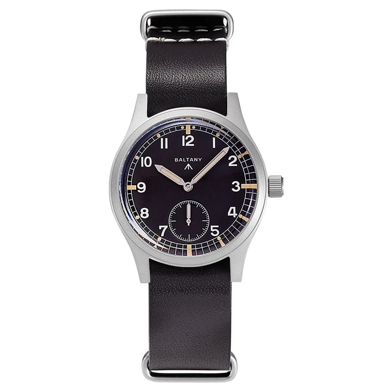 Baltany Dirty Dozen Watch Men's S2019 Military Vintage Wristwatch Small Seconds Hand VD78 Quartz Luminous 100M Waterproof Field Watch