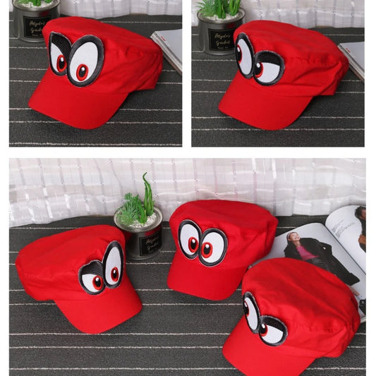 Anime Game Super Luigi Brothers Cosplay Hat Cosplay Odyssey Unisex Adult Funny Big Eyed Sun Hat Baseball Cap
