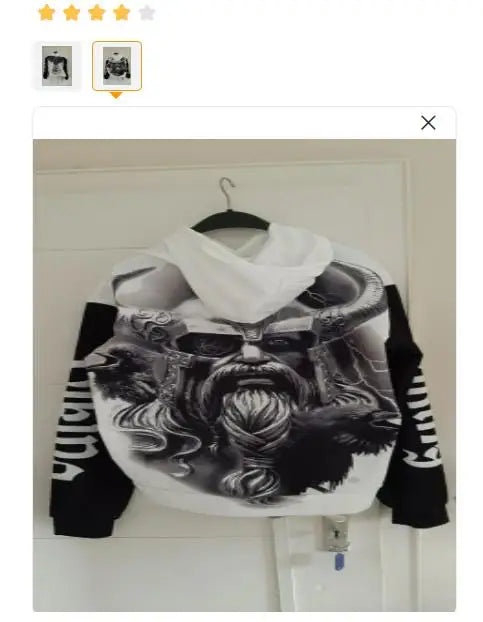 2024 Mens Hoodies Eagle Tattoo Pattern Vikings 3D Printed Fashion Casual Harajuku Hip Hop Autumn And Winter Oversized Sudaderas, Produit gaming premium Fraquane