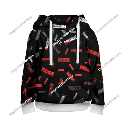 2025 Novo hoodie unissexo Fortnite com impressão 3D, casaco casual, acessório gaming para cosplay, roupa infantil, presentes