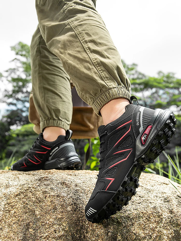 Men's Hiking Shoes Waterproof All-Terrain Outdoor Sneakers Non-Slip for Trekking Camping Tactical Training Outdoor Cycling