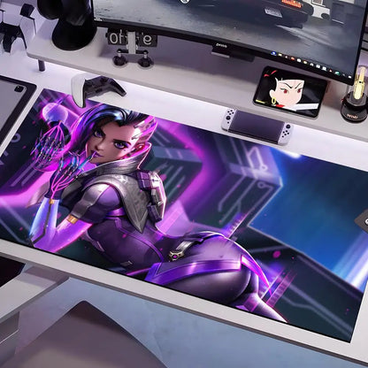 Tapete de Rato Overwatch em Vários Tamanhos, Grande e Quadrado, para Computador, Escritório e Gaming, com Base de Borracha Antiderrapante