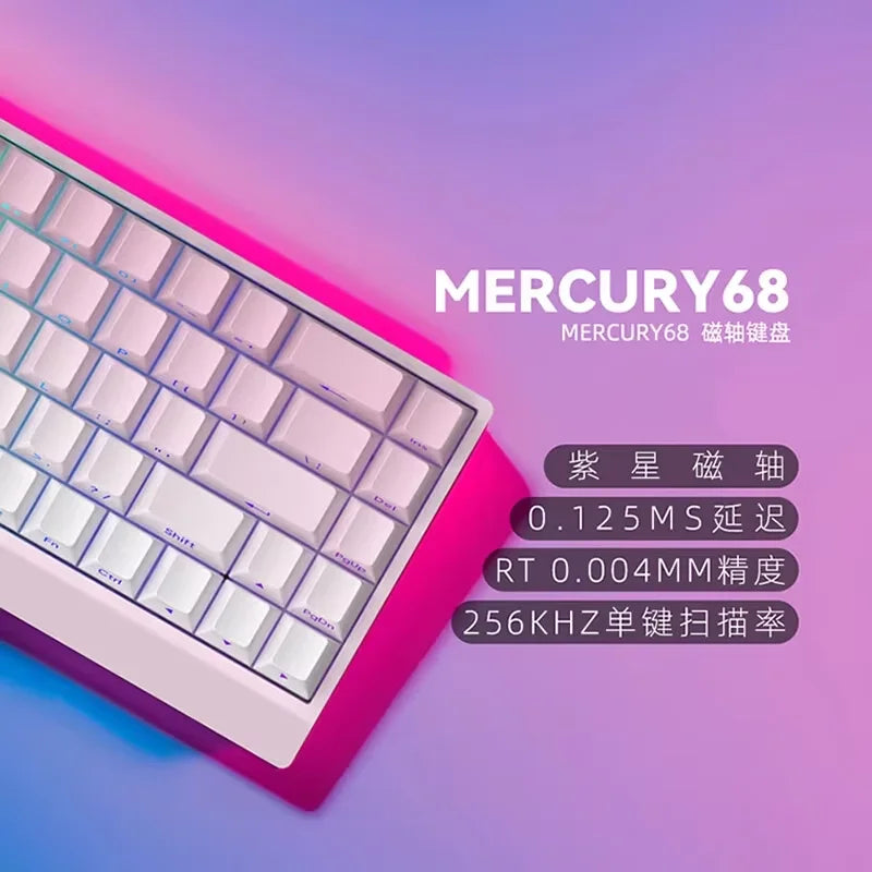 IROK Carotmas Mercury68 mechanische Tastatur mit Magnetschaltern, 8K, 68 Tasten, RT 0.004mm, geringe Latenz, individuell anpassbare kabelgebundene Gaming-Tastatur, PC-Geschenk