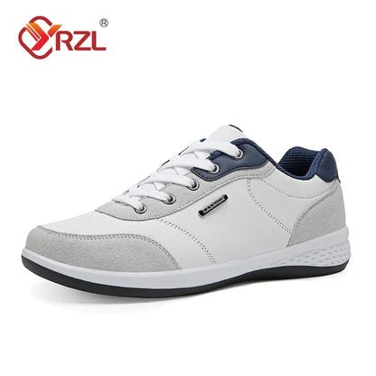 YRZL Scarpe da uomo primavera autunno impermeabili da passeggio, sneakers casual in pelle da uomo, scarpe sportive antiscivolo, calzature da tennis per uomo
