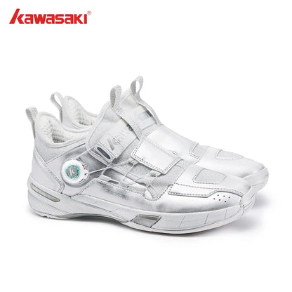 Kawasaki CROSS SPACE MID 2.0 Badminton Shoes Upgraded Shock-Absorbing Auto Knob Professional Sport Shoes Men 2024 New