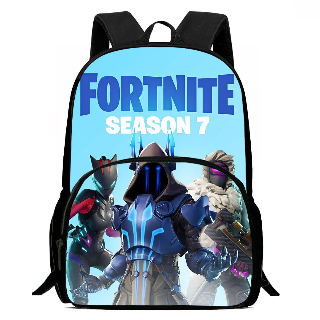 Kids School Backpack with Front Pocket, Light Weight Cartoon Fortnite Children Backpack For Age 6-9, Bags For Boys Girls