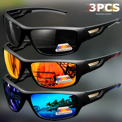 1/3 Sports Polarized Sunglasses Camouflage Wraparound Frame Multicolor Lenses for Driving Fishing UV Protection Unisex Eyewear