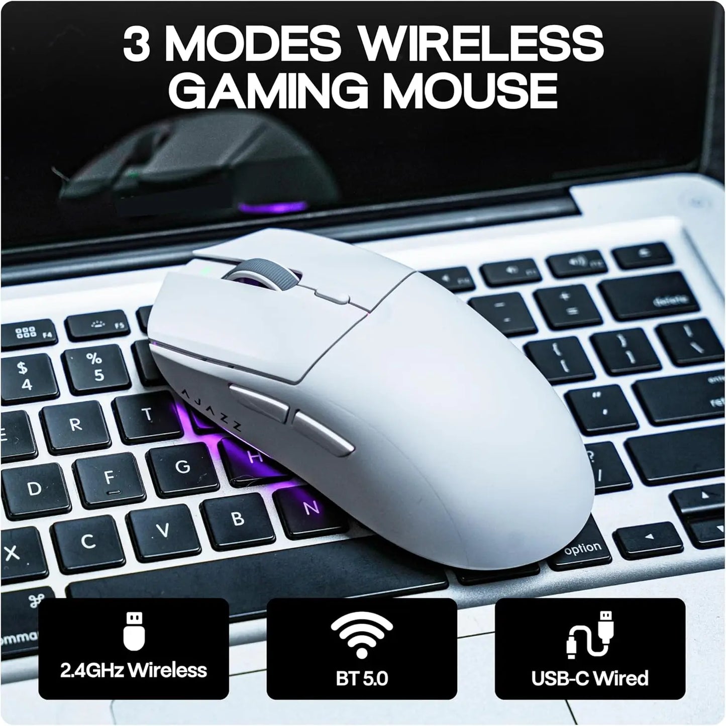 AJAZZ AJ139 V2 MC/AJ139 PRO kabellose Gaming-Maus mit PAW3311/PAW3395-Sensor, 12000DPI/26000DPI, 500mAh, Bluetooth-Gaming-Maus für PC