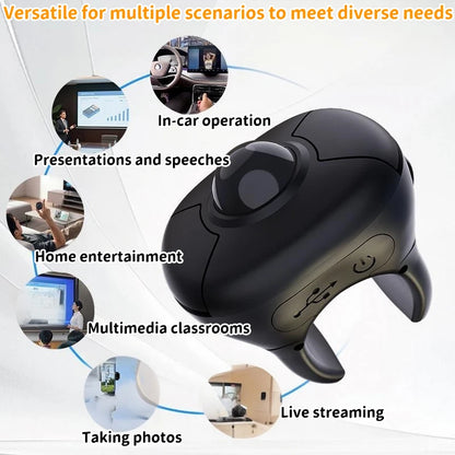 Neue Trackball-Fingerring-Maus 2.4G+Bluetooth – kabellose Fernsteuerungsmaus für Kurzvideos/PPT-Präsentationen/In-Vehicle-Displays
