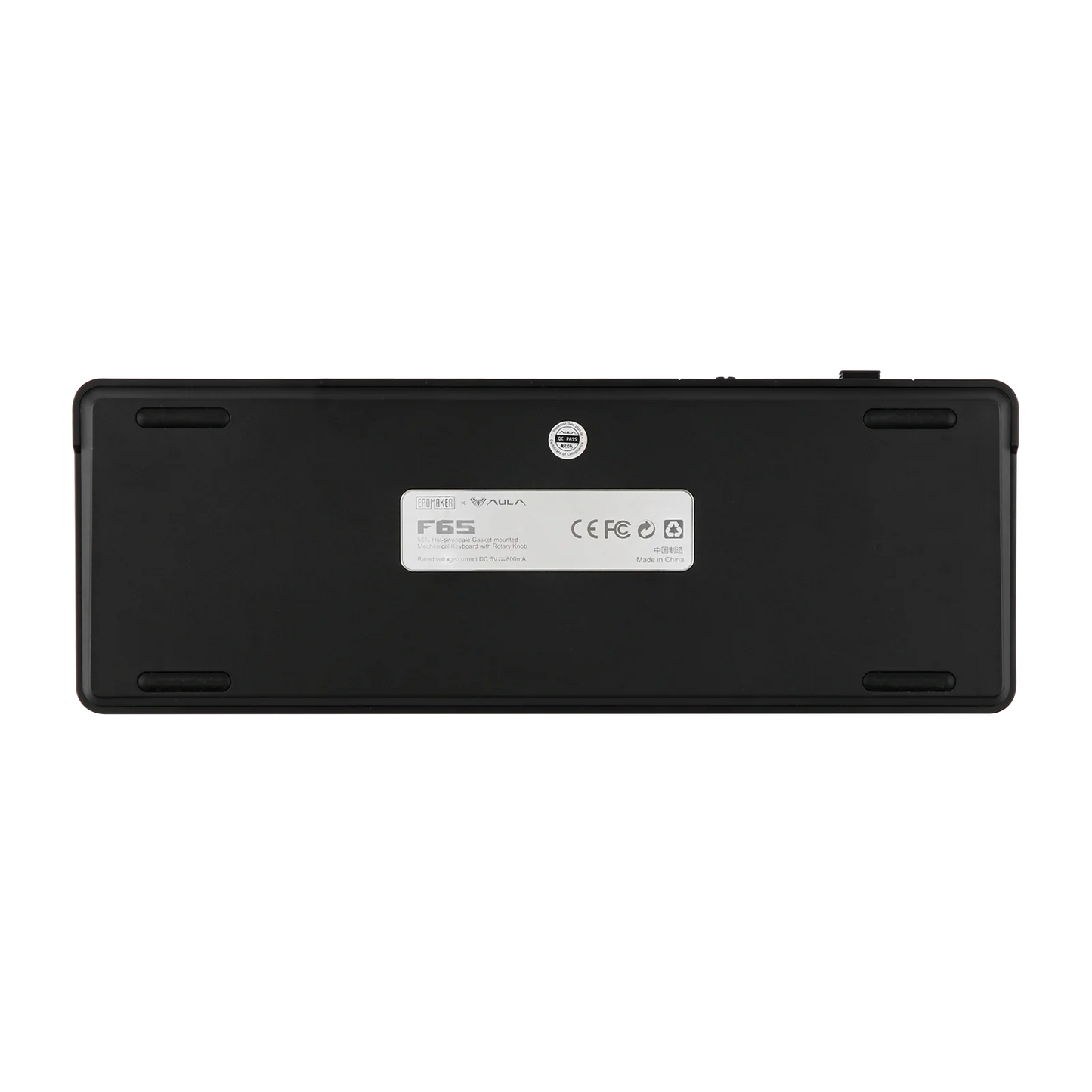 Teclado mecânico EPOMAKER x AULA F65 com layout 65%, hot-swap, montagem gasket e ligação com fios/Bluetooth/2.4G sem fios para Mac/Win
