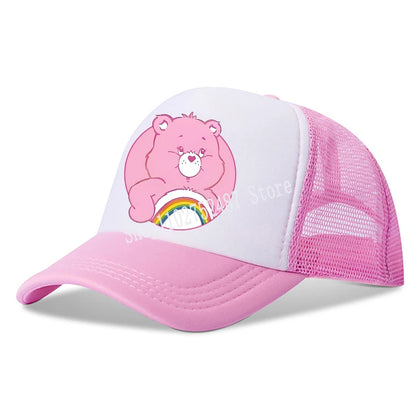 Anime Care Bears Baseball Cap Girls Women New Outdoor Sports Sun Hat Summer Breathable Mesh Sunbonnet Kids Adult Headgear Gift