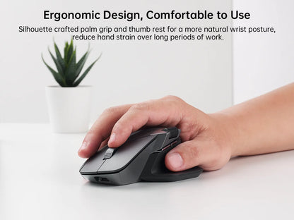Rato Sem Fios Recarregável Multimodo Rapoo MT760L/MT760M Ergonómico 4000 DPI com Suporte até 4 Dispositivos Bluetooth