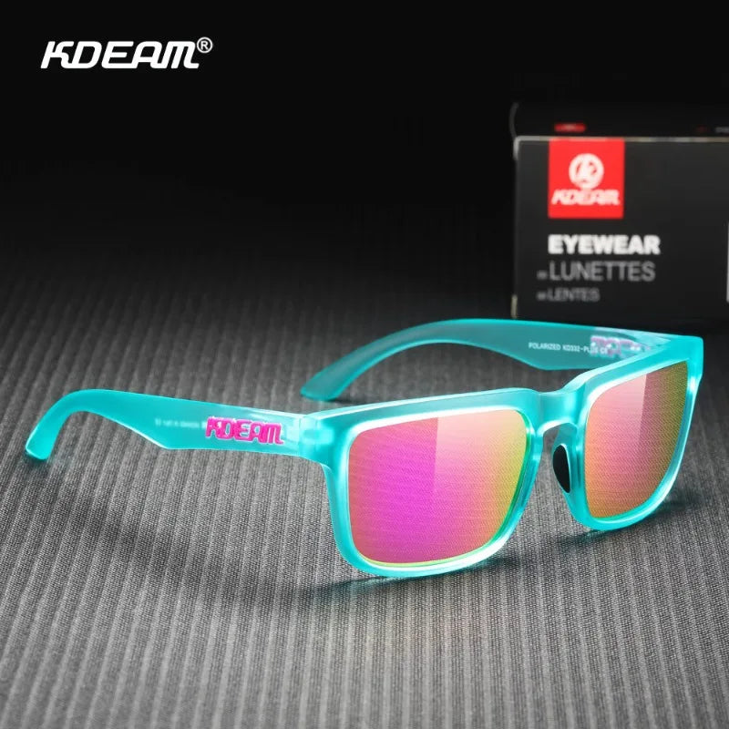 New Colors KDEAM-PLUS Large Size Square Unisex Sunglasses Polarized Photochromic Oversized Sun Glasses Fashion Anti Glare Mirror