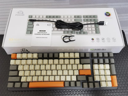 Spanish Mechanical Keyboard Spanish Russian Arabic Korean Thai Gaming Keyboard 95 Key Layout Backlight Type C With Numpad SK15