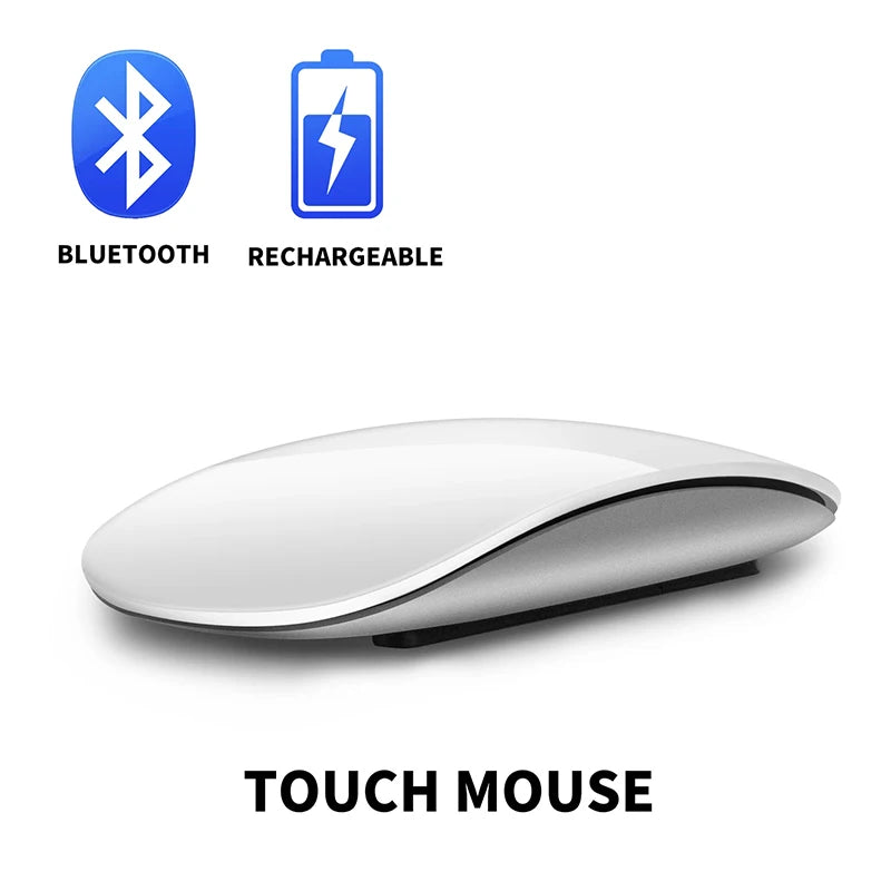 Ratón inalámbrico Magic de modo dual Bluetooth, táctil, delgado, recargable y ergonómico para MacBook Air Pro, PC, laptop, ordenador portátil y notebook 2026