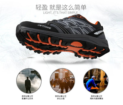 Marken-Wanderschuhe für Herren, atmungsaktive Mesh-Reiseschuhe, wasserdichte Outdoor-Schuhe für Jagd und Angeln, Berg-, Offroad-, Reit- und Sportschuhe