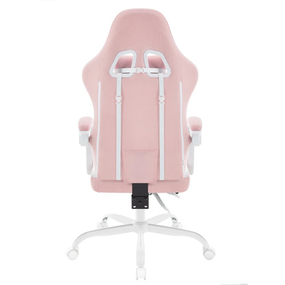 Sedia da ufficio girevole WOLTU con funzione massaggio, poltrona ergonomica con cuscino e poggiapiedi, sedia gaming regolabile in altezza