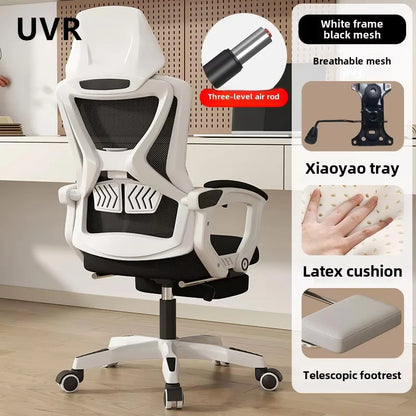 UVR Reclining Computer Chair Home Backrest Chair Office Worker Chair Comfortable Long Sitting Gaming Chair Conference Seating