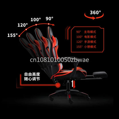 Ergonomic Gaming Office Chair Racing Style Computer Chair with Adjustable Height, Comfortable E-Sports Desk Chair for Home Office, PC Gaming & Work