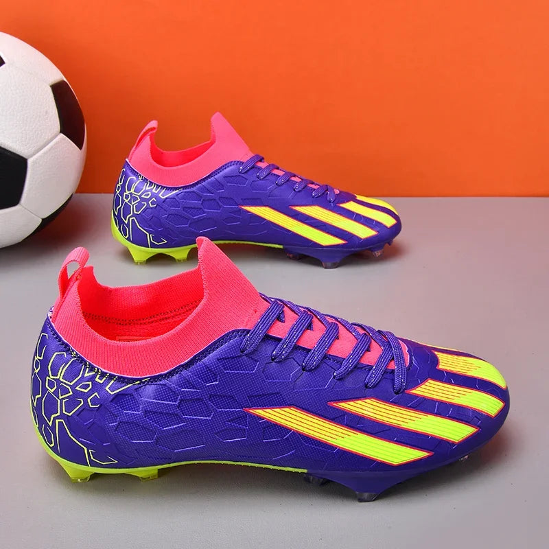 Professionelle Fußballschuhe für Herren, knöchelhoch, für Naturrasen, Unisex-Soccerschuhe mit langen FG-Stollen, Chuteira Society