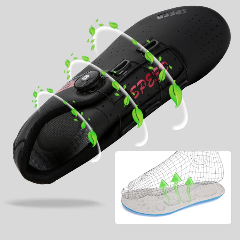 Men's Cycling Shoes Road Cycling Sports Shoes Women's MTB Racing Competition Self-Locking Cycling Shoes SPD Cleats Cycling Shoes