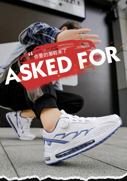 Spring & Summer Men's Running Shoes Outdoor Hiking, Wear-Resistant Trail Shoes with BOA Closure, Breathable Sports & Casual Style