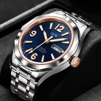Mechanische Luxusuhr für Herren „Reloj CARNIVAL“ aus Wolfram, Automatikwerk MIYOTA 8205, wasserdicht.