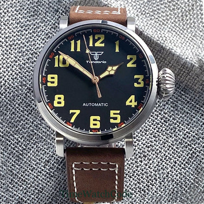 Tandorio 47mm NH35 Diver Men's Automatic Watch CUSN8 Solid Bronze or 316L Steel Case 10ATM Sapphire Crystal Black Dial