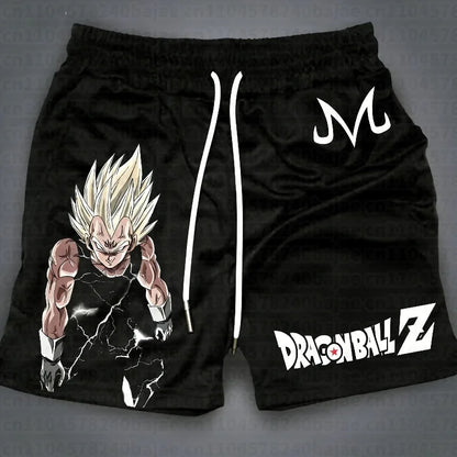 2026 Adult Boys Loose Short Hot Summer Mens Male Beach Pants Top Short Gift Sweatpants Goku Dragon Ball Z Gym Casual Shorts Hot