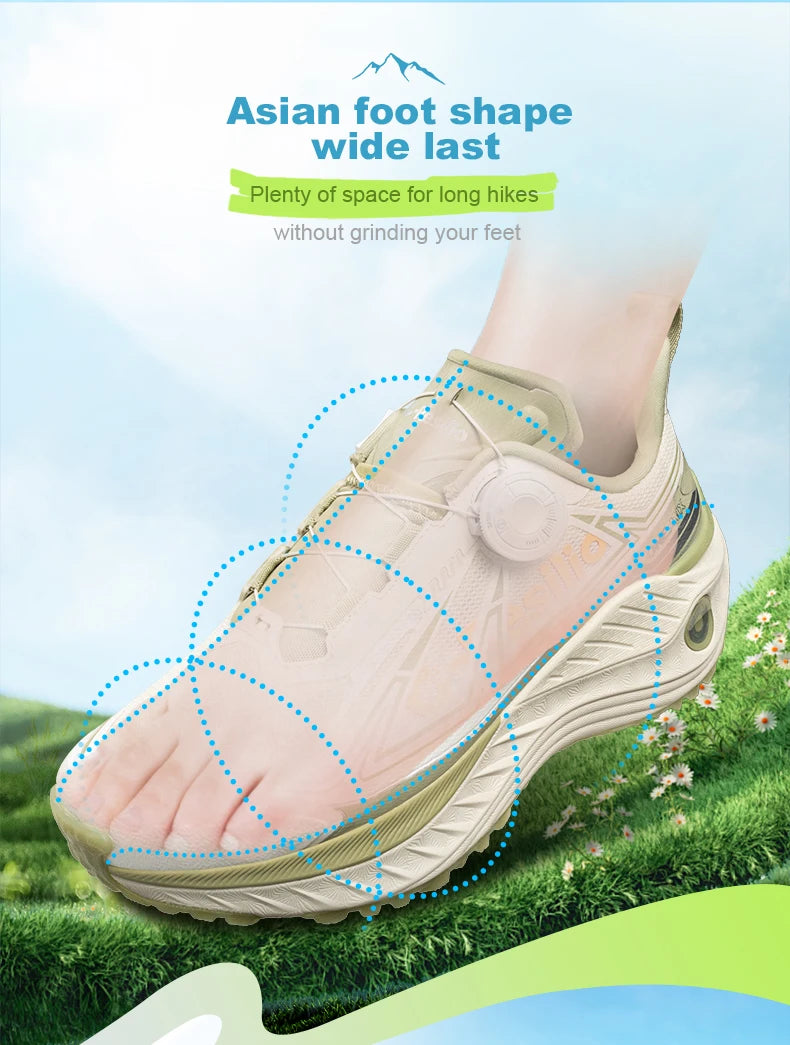 ONEMIX Outdoor Running Sneakers Men Elastic Trail Shoes Lightweight Breathable Women Sneakers Couple Casual Waterproof Shoes