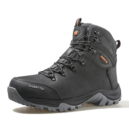 Zapatos de senderismo HUMTTO, botas de caza impermeables para hombre, botas tácticas de combate para desierto hasta el tobillo, botas de trekking para hombre y mujer, zapatillas cálidas de cuero