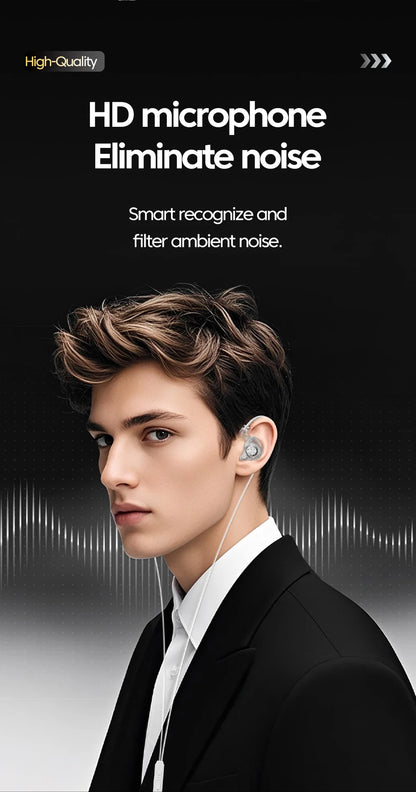 Original 15D Super Bass In-Ear Headphone With Mic 3.5mm AUX/Type-C Digital Chip Headset For iPhone 17 Huawei Xiaomi Android