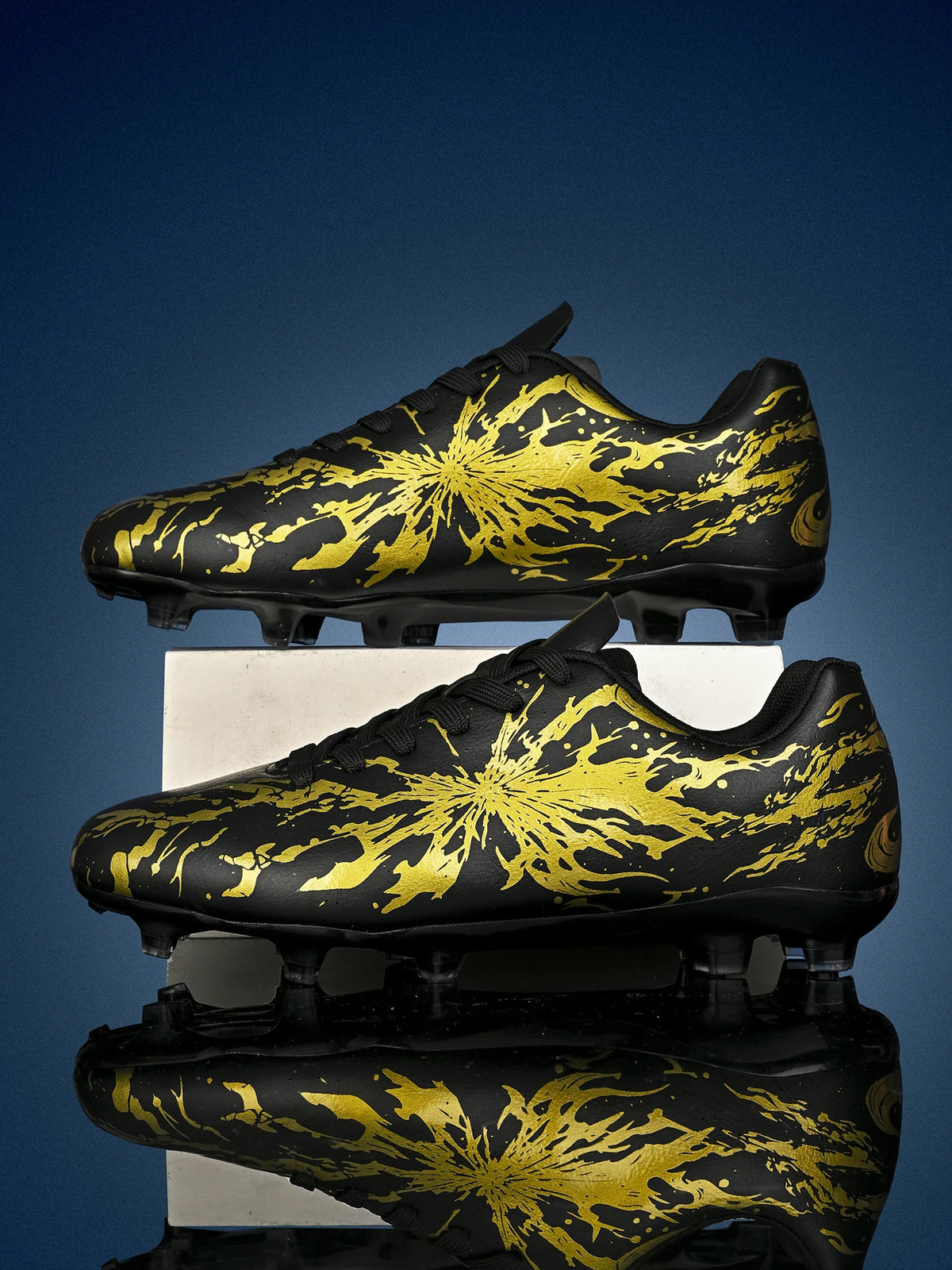Chaussures de football pour hommes AG/FG pour terrain ferme, crampons en caoutchouc antidérapants, respirantes en PU, pour adultes, pour la pratique et la compétition de football en extérieur.