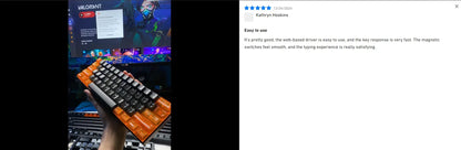 Teclado Gaming MCHOSE ACE 68 com Switches Magnéticos Hall Effect, Rapid Trigger, RGB Programável, 8K Hz, DKS/MT/TGL/RS/SOCD