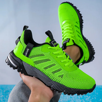 Men's Running Shoes, Lightweight Breathable Jogging Sport Shoes, Male Lace-up Fashion Comfort Non-Slip Casual Sneakers for Men