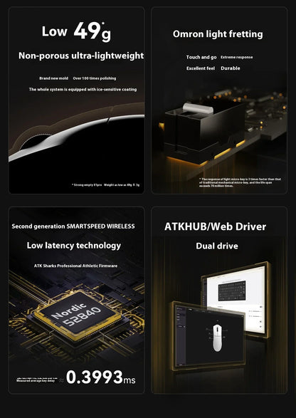 ATK Blazing Sky X1/X1V2 kabellose Gaming-Maus 8K Low Latency, leichte FPS Liekong E-Sports-Gaming-Maus, individuelles PC-Zubehör