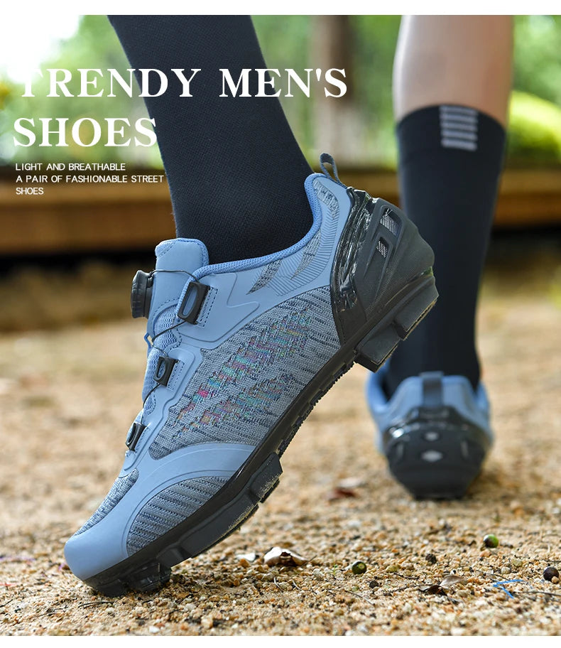 MTB Cycling Shoes for Men and Women T03 Purple Breathable Speed Self-Locking Road Cycling Sports Shoes Outdoor Racing Training Sneakers