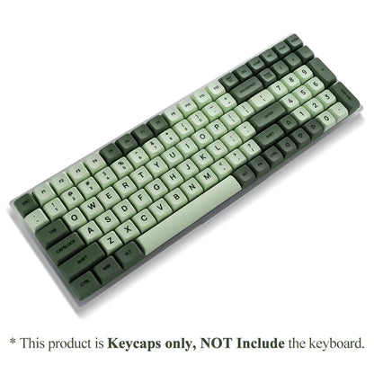 Set di keycap XDA PBT da 125 tasti Matcha Green per tastiera meccanica a 61/64/68/75/87/98/104/108 tasti per Cherry/Gateron/Otemu/Kailh