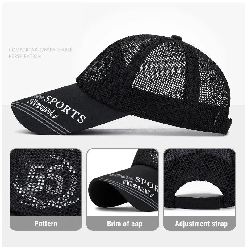 Fashion Accessories Print Pattern Breathable Brim Baseball Cap Unisex Outdoor Travel Casual Sport Adjustable Snapback Hat