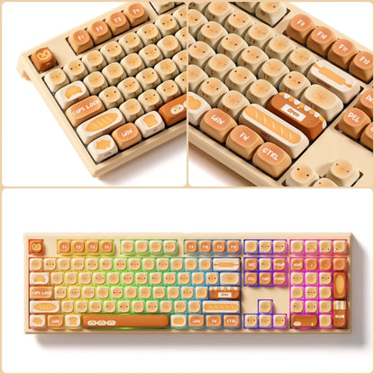 Akko MonsGeek MG108B Bun Wonderland kabellose mechanische Tastatur MOG-Profil RGB 108 Tasten Full Size Hot Swap USB / 2.4G / BT 5.0