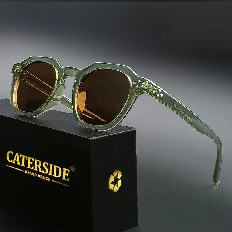 Caterside New Retro Polarized Men Sunglasses Square TR90 Frame Women Sun Glasses Outdoor Driving Fishing High Quality UV400 Gift