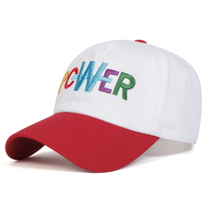 Unisex PCWER Letter Embroidery Baseball Caps Outdoor Adjustable Spring and Autumn Casual Sunscreen Hat