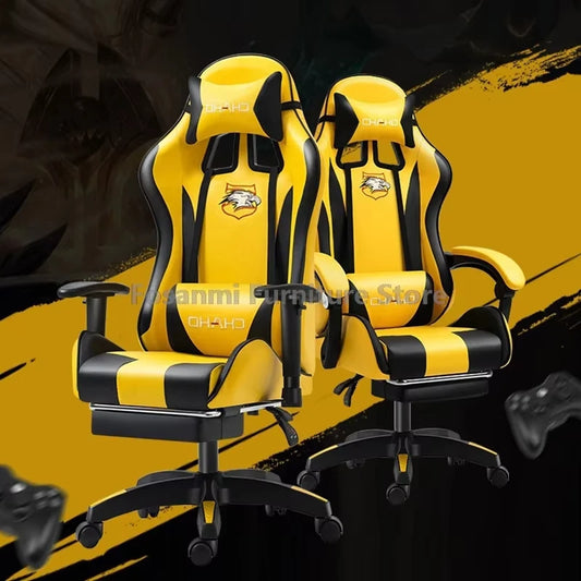 Esports Gamers Swivel Chair with Armrests Internet Anchor Racing Chair High-quality Leather Home Office Computer Gaming Chairs