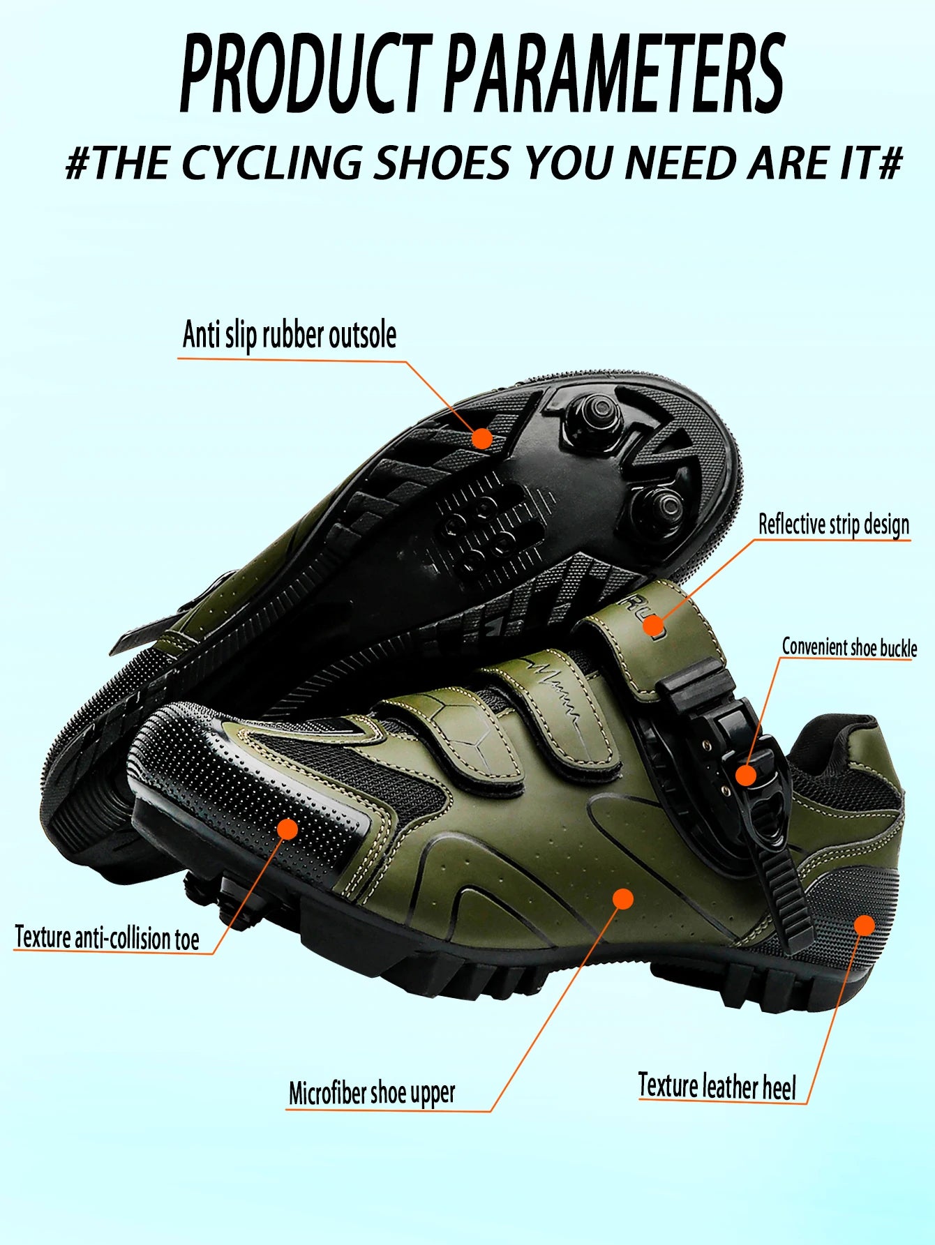 Spring 2025 MTB Cycling Shoes with Clamps for Men, Carbon Sports Shoes, Speed, Mountain Running, Mountain Bike Shoes